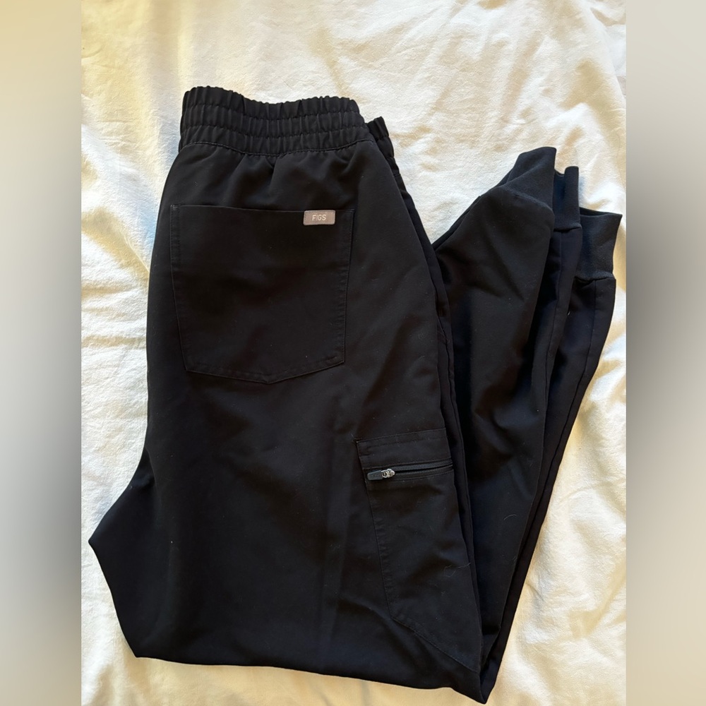 FIGS - Black Zamora High-Waisted Joggers